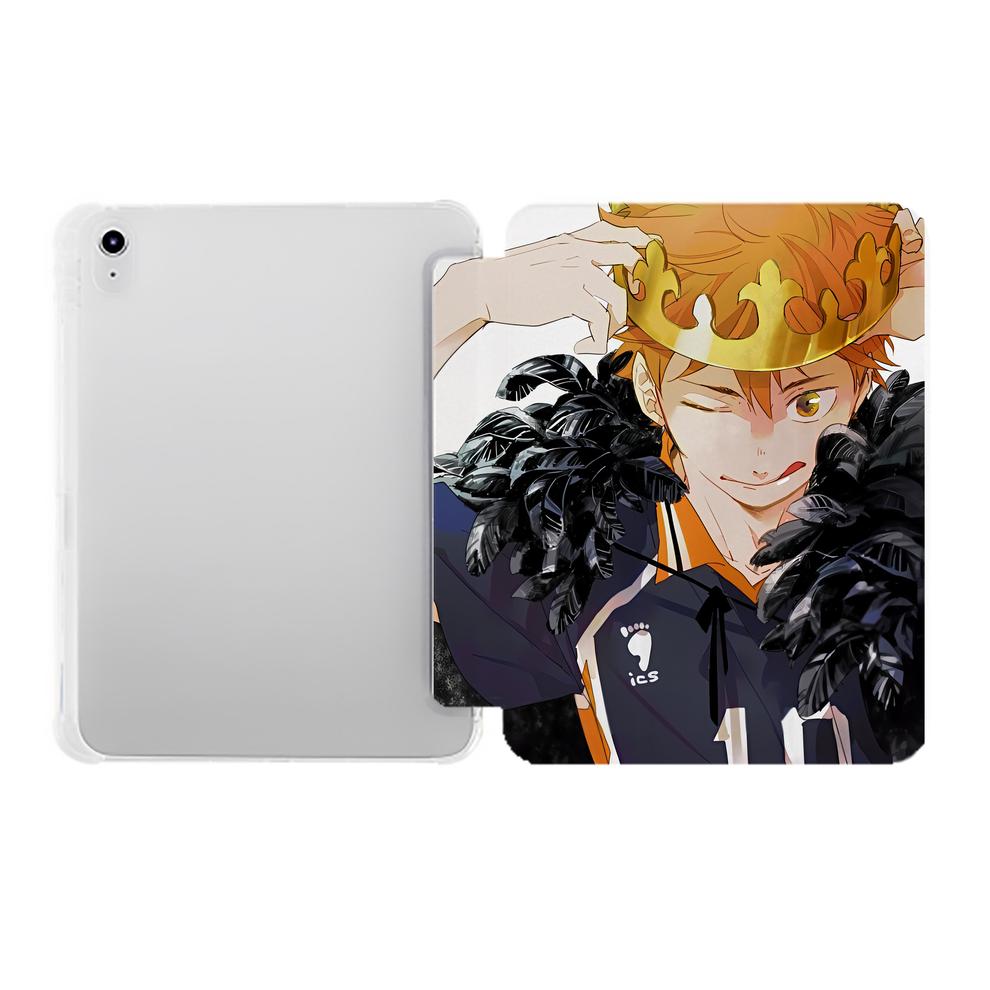 （画像用） ハイキュー!! Haikyu!! IPad ケース ペン収納付き 三つ折りスタンド PUレザー×シリコン 対応機種9.5/10.5/10.9インチ